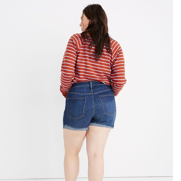 High-Rise Denim Shorts in Danny Wash: TENCEL™ Denim Edition - Picture 3 of 10